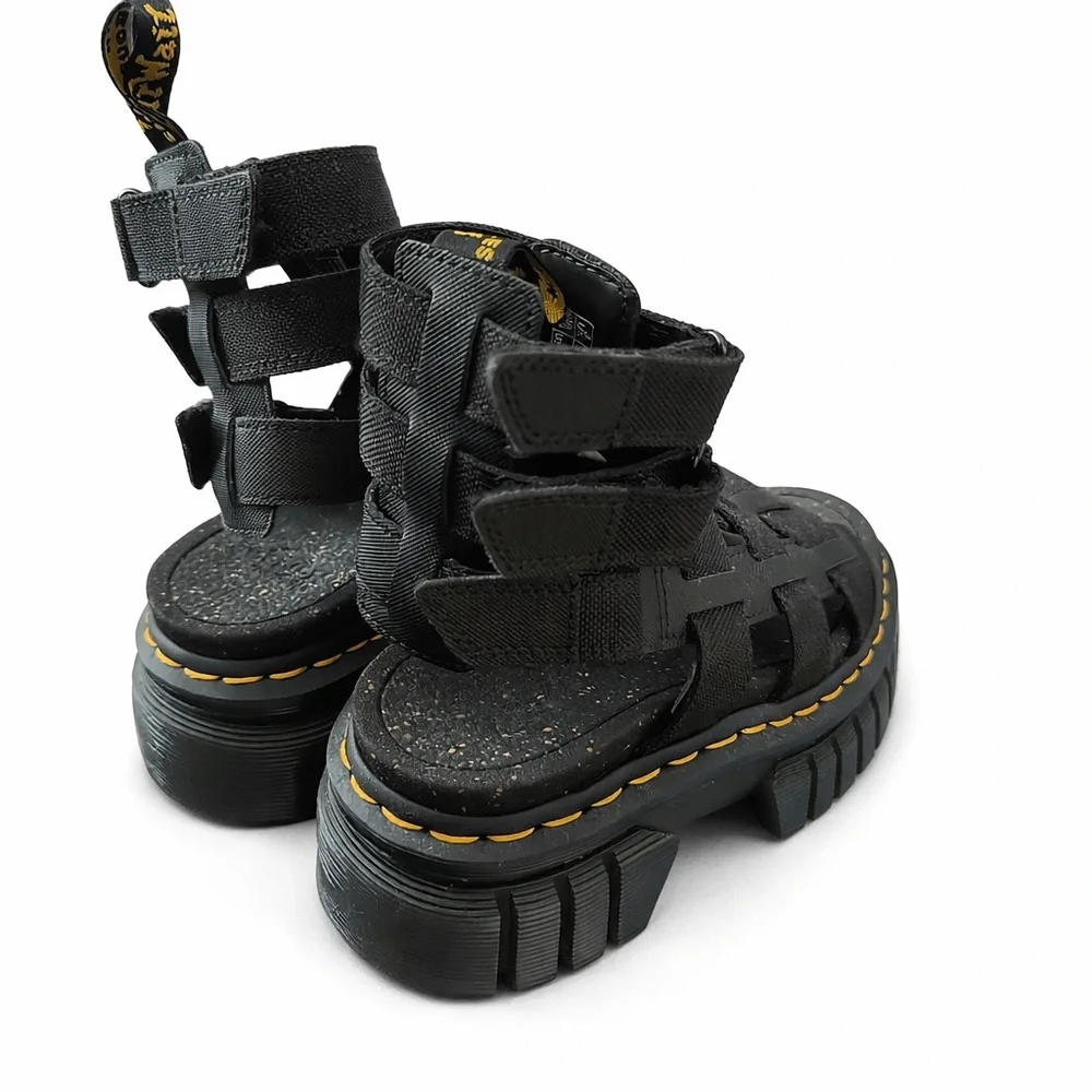 Dr. Martens Black Canvas Gladiator Sandals - Picture 2 of 3
